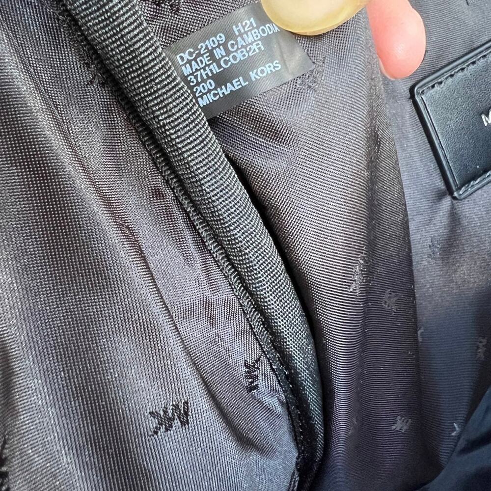 Michael kors Backpack Cooper Large Graphic MK Signature Brown Black - Picture 10 of 12